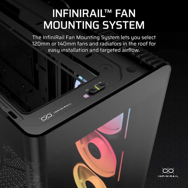 Corsair 4500X LX-R RGB Tempered Glass Mid-Tower, Black Midi Tower