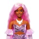 Barbie Deluxe Style Doll 1 in Glossy Pink Barbiecore Dress with Velvet Gloves, Pink Hair Barbie Deluxe Style Doll 1 in Glossy Pink Barbiecore Dress with Velvet Gloves, Pink Hair