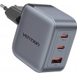 Vention 70W GaN PD Charger 1x USB-A 2x USB-C BK