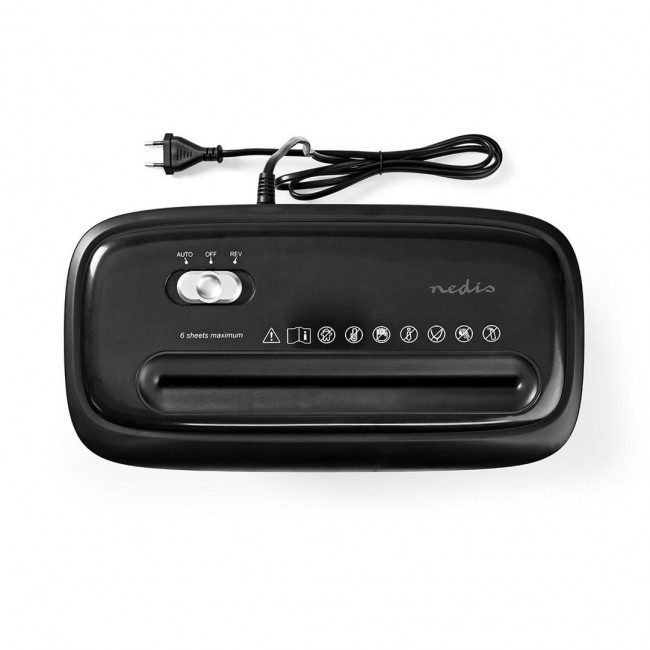 Nedis PASH120BKA4 paper shredder Strip shredding 22 cm Black Nedis PASH120BKA4 paper shredder Strip shredding 22 cm Black