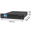 Qoltec RACK UPS | 3kVA | 2400W | LCD