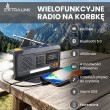 Extralink RADIO AWARYJNE BLUETOOTH SOLARNE Z KORBKA DYNAMO POWERBANK 4000MAH Z LATARKA SOS BT-4000 Portable Analog & digital Black, Orange