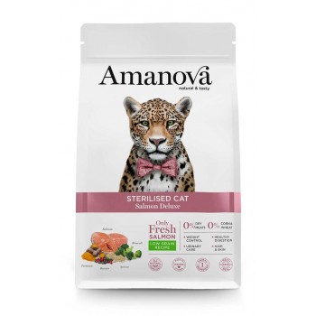 AMANOVA Adult Cat Sterilised Salmon Deluxe - dry cat food - 1,5kg
