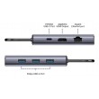 UNITEK D1113CGY01 interface hub 2 x USB 3.2 Gen 2 (3.1 Gen 2) Type-C 1000 Mbit/s Grey
