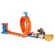 Hot Wheels Monster Trucks Loop-And-Flip Trophy Challenge Playset & Die-Cast Bigfoot Toy Truck