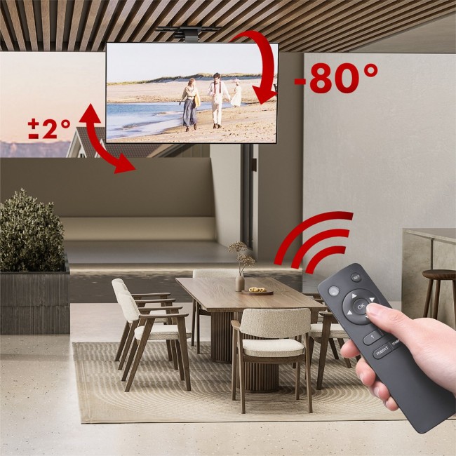 Maclean electric TV mount, ceiling mount, Tuya support, max. VESA 800x400, for TV 43-86