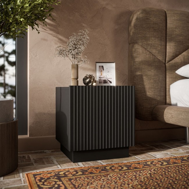 Cama Bedside cabinet, 2 pcs, LIVERTI, 45x42x47, black