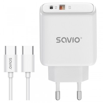 Savio LA-13 mobile device charger Universal White AC Fast charging Indoor