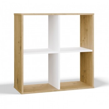 MALAX 2X2 ARTISAN/WHITE BOOKCASE