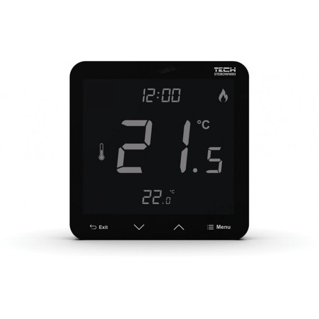 Wireless room regulator black R-10S PLUS