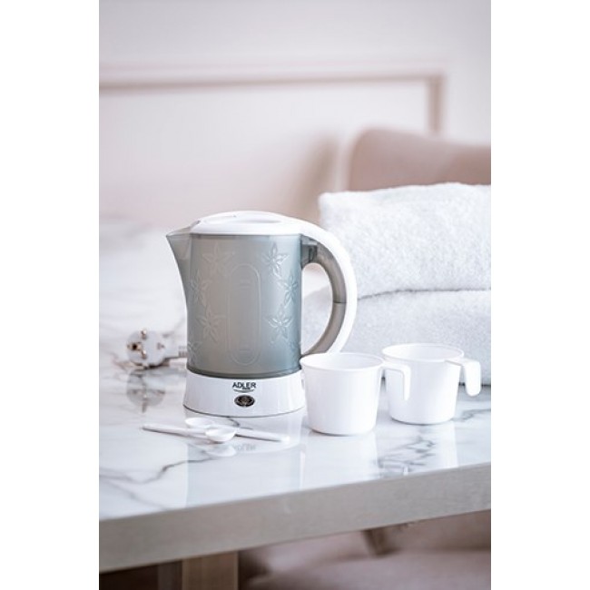 Adler AD 1268 electric kettle 0.6 L Grey 600 W