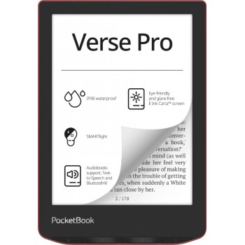 PocketBook Verse Pro e-book reader Touchscreen 16 GB Wi-Fi Black, Red