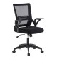 Techly Black Office chair with padded seat and net fabric back Techly Black Office chair with padded seat and net fabric back