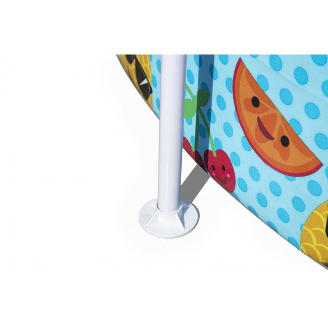 Bestway Steel Pro 2.44m x 51cm Splash-in-shade Play Pool, Orange/Yellow