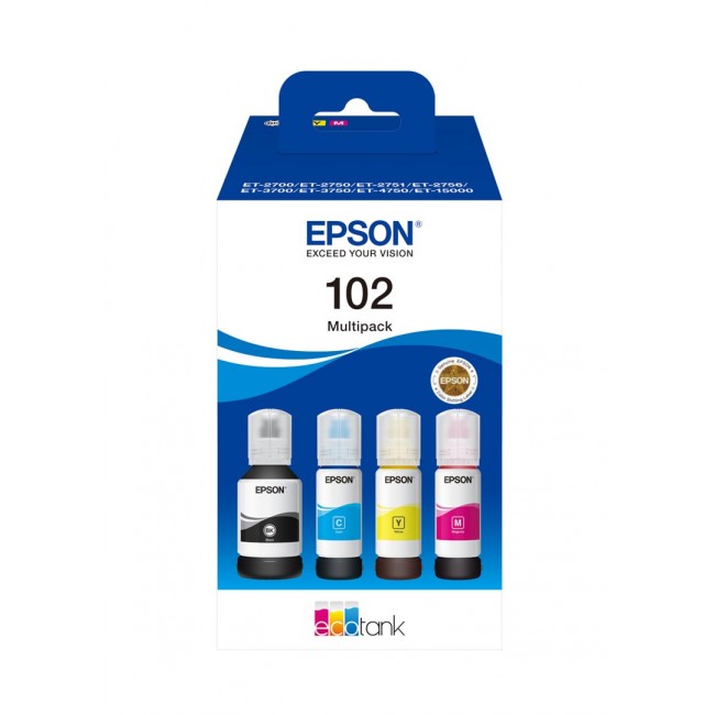 Epson 102 Ink Cartridges - EcoTank - Cyan - Magenta - Yellow - Ink Jet