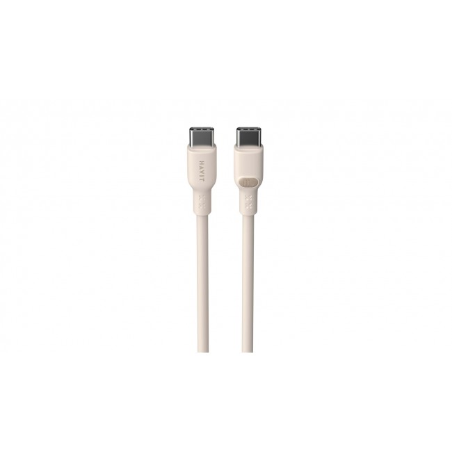 Havit CB6284 - USB Type C to USB Type C cable, 2.0 m (beige)