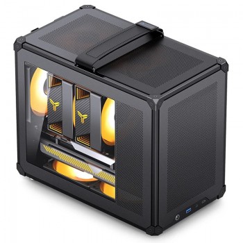 Jonsbo C6 MAX PC Case, Mini Case, Micro-ATX, Tempered Glass - black