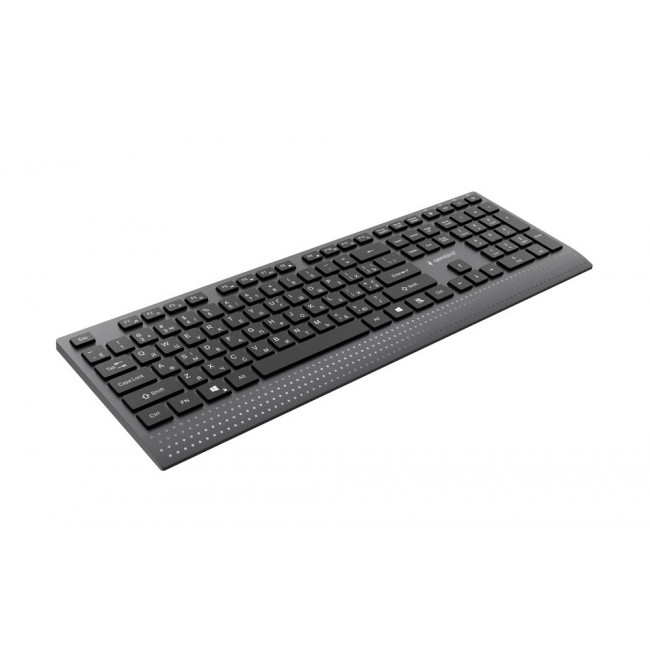 Gembird KB-MCH-06-CYRL Slim wired multimedia keyboard with Type-C adapter, Cyrillic layout, black