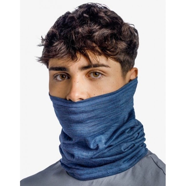 Buff Lightweight Merino Wool Multifunctional scarf Blue
