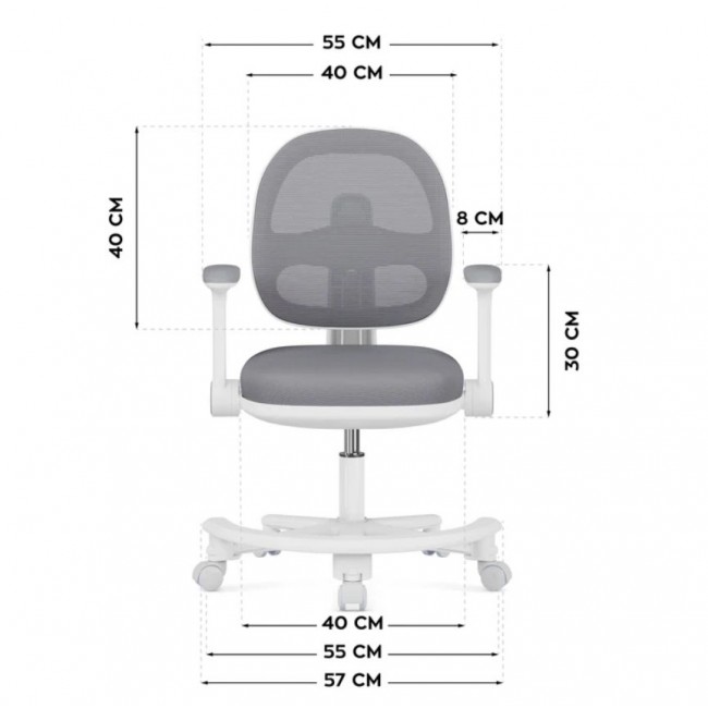 Junior 3.6 Grey swivel chair