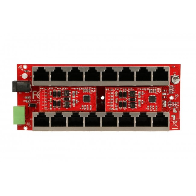 Extralink Gigabit PoE Injector 8 Port Active, 8 ports Gigabit 802.3at/af, Mode A