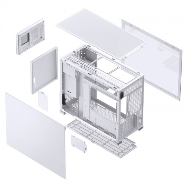 Jonsbo D31 MESH Screen Micro-ATX Case, Tempered Glass - white