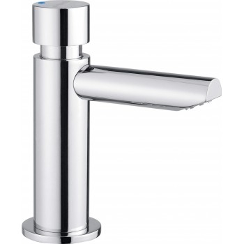 Timed washbasin mixer