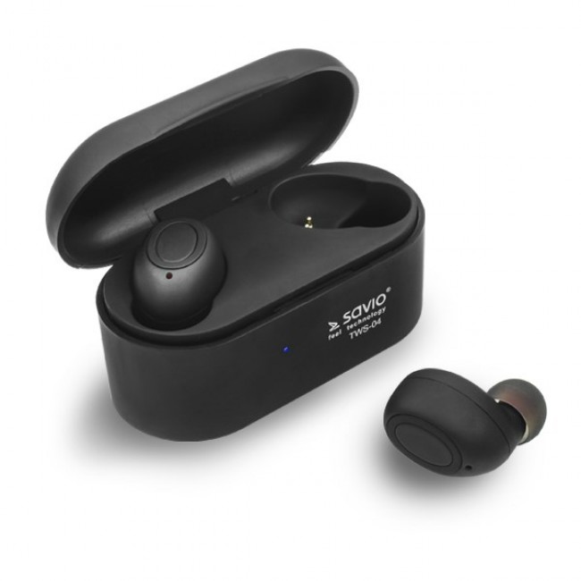 Savio TWS-04 Wireless Bluetooth Earphones Black,Graphite Savio TWS-04 Wireless Bluetooth Earphones Black,Graphite