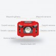 Montis Bateryjna latarka nag owna z sensorem MT002 Red, Black Headband flashlight LED