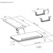 Maclean under-desk keyboard holder, adjustable, max. 5kg, white, MC-156 W Maclean under-desk keyboard holder, adjustable, max. 5kg, white, MC-156 W