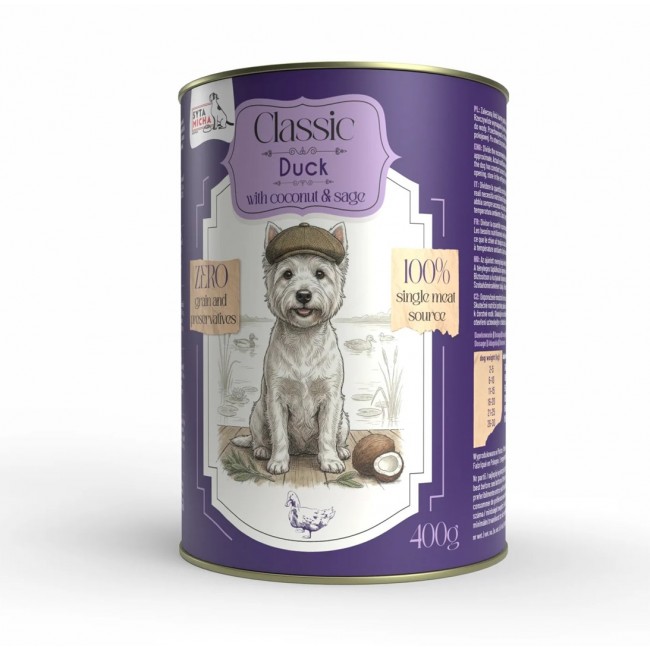 SYTA MICHA Classic Mono Duck with coconut - wet dog food - 400g SYTA MICHA Classic Mono Duck with coconut - wet dog food - 400g