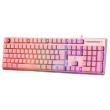 Deltaco Gaming GAM-021-RGB-P-DE keyboard USB QWERTZ German Pink