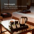 Adler AD 1354 Hotel kettle stainless steel 1.2 L + tray with cups black, steel