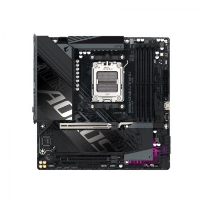 GIGABYTE B850M AORUS ELITE WIFI6E Motherboard - AMD Ryzen 9000 Series CPUs, 12+2+2 Phases Digital VRM, up to 8200MHz DDR5 (OC), 1xPCIe 5.0 + 1xPCIe 4.0 M.2, WIFI 6E, 2.5GbE LAN, USB 3.2 Gen 2