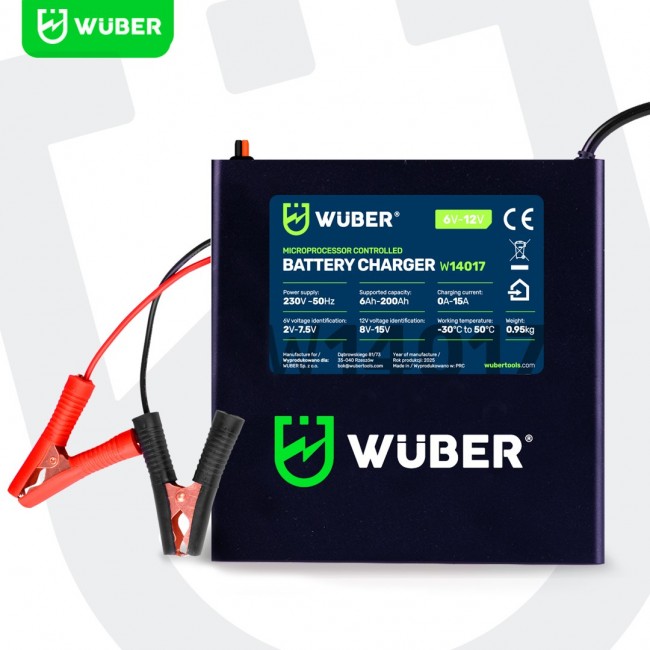 Microprocessor charger 6-12 V 15 A + battery charger W14017 WUBER