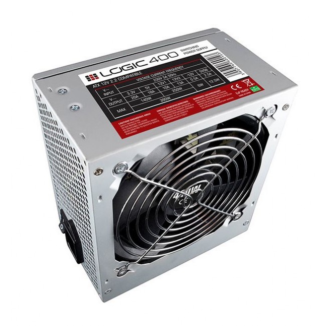 Logic 400 power supply unit 400 W 20+4 pin ATX ATX Stainless steel Logic 400 power supply unit 400 W 20+4 pin ATX ATX Stainless steel