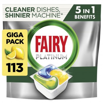 Fairy Platinum Dishwasher Capsules Lemon 113
