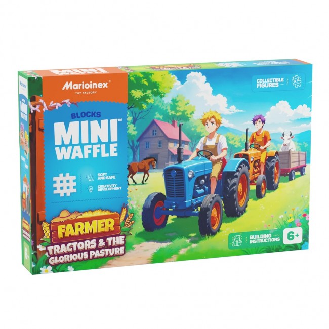 MARIOINEX Mini Waffle Farmer Building Blocks Tractors and a cool meadow, 110 pieces MARIOINEX Mini Waffle Farmer Building Blocks Tractors and a cool meadow, 110 pieces