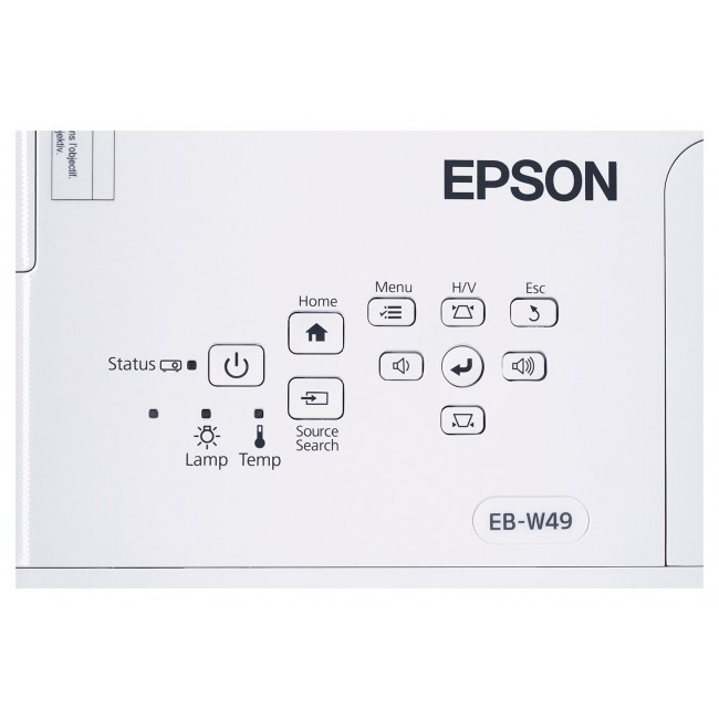 Epson EB-W49 data projector Desktop projector 3800 ANSI lumens 3LCD WXGA (1280x800) White