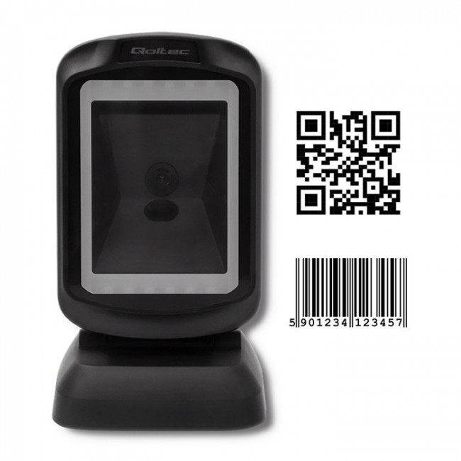 Qoltec 50864 Desktop QR & Barcode Scanner | USB Qoltec 50864 Desktop QR & Barcode Scanner | USB