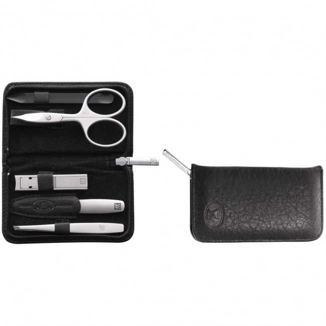 Zwilling Twinox Travel Set - Black Leather Case, 5 Pieces - Black Zwilling Twinox Travel Set - Black Leather Case, 5 Pieces - Black