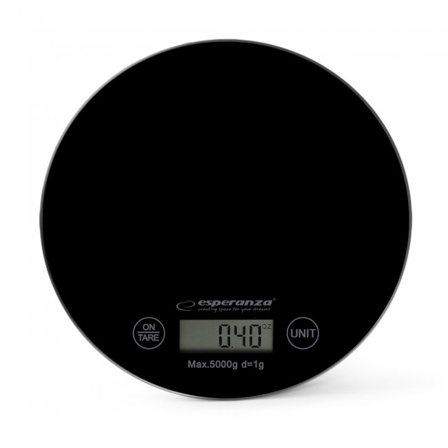 Esperanza EKS003K kitchen scale Black Countertop Round Electronic kitchen scale