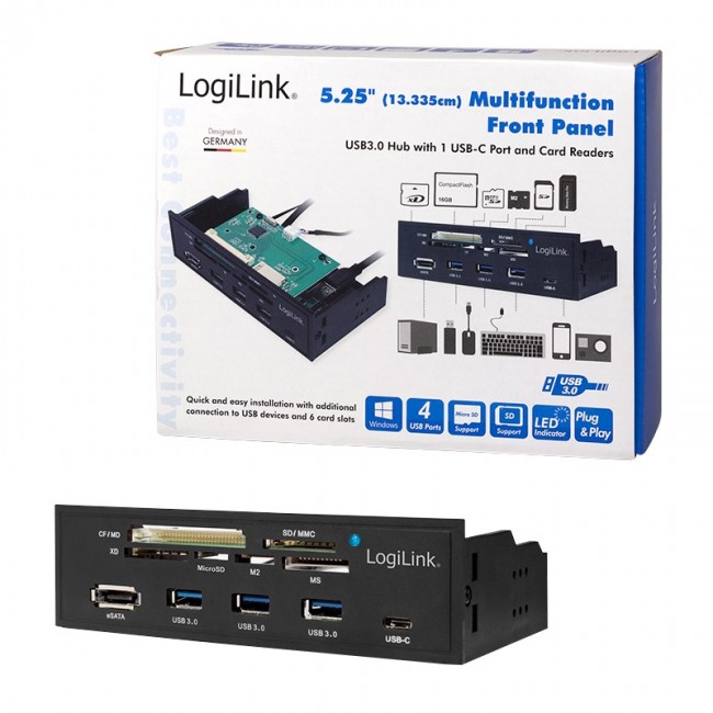 LogiLink UA0341 card reader SATA Internal Black LogiLink UA0341 card reader SATA Internal Black