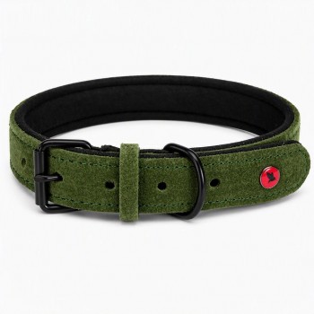 ZOLUX Komfort Leather, green color dog collar 30 cm