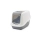 SAVIC Nestor White-Grey - Covered Cat Litter Box - 56x39x38.5 cm - 1 pc SAVIC Nestor White-Grey - Covered Cat Litter Box - 56x39x38.5 cm - 1 pc