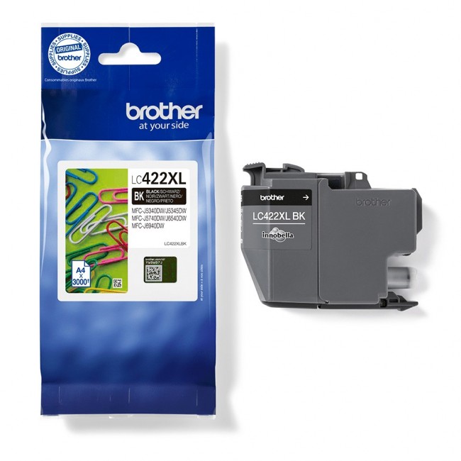 Brother LC422XL - Hojtydende - sort - Brother LC422XL - Hojtydende - sort -