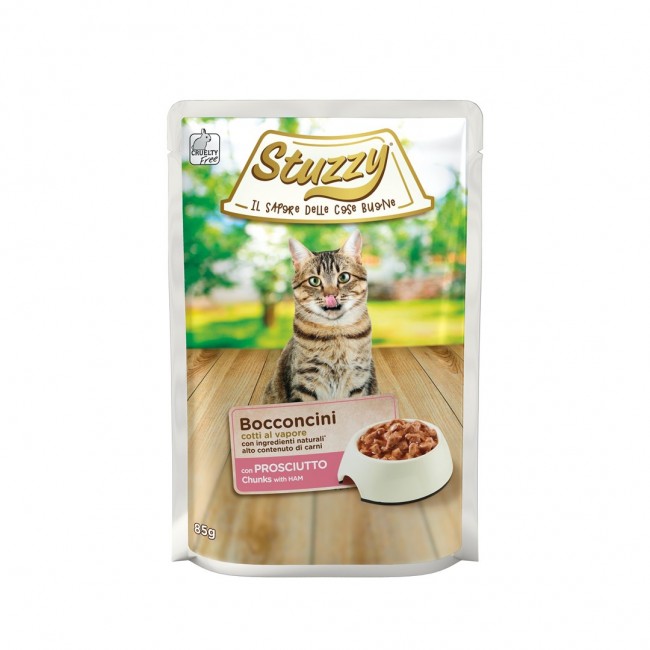 STUZZY Chunks with ham - wet cat food - 85g
