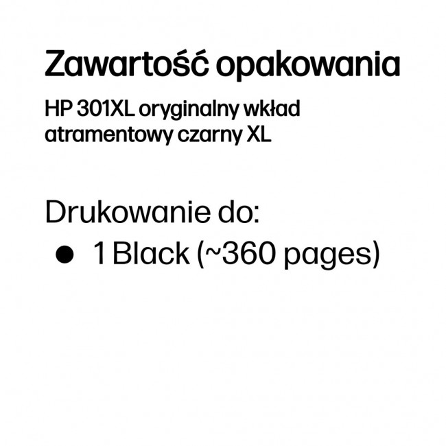 HP No 301 Ink Cartridge XL