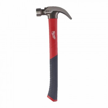 MILWAUKEE CARPENTER'S HAMMER 570g CURVED IONY HANDLE FIBERGLASS