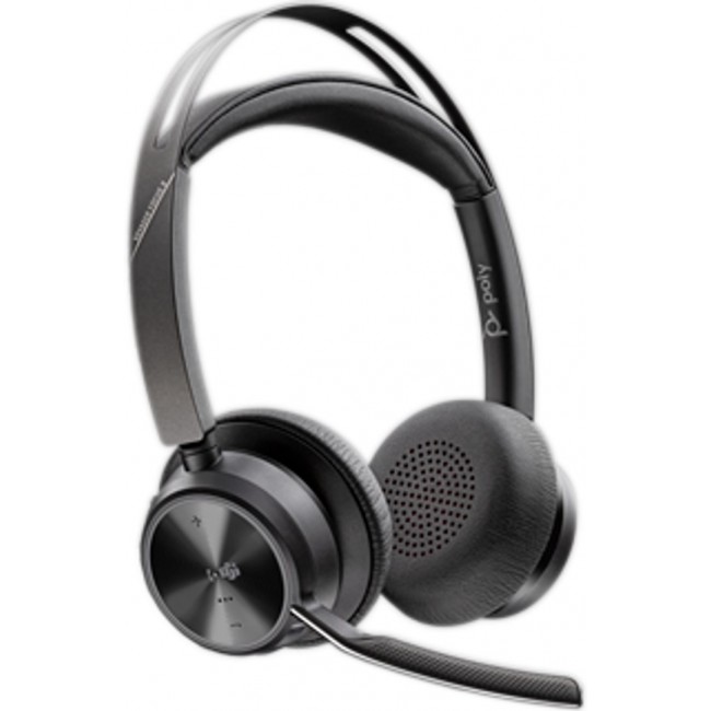 HP Poly Voyager Focus 2 Microsoft Teams Certified USB-C-C Headset +USB-C/A Adapter +Charging Stand